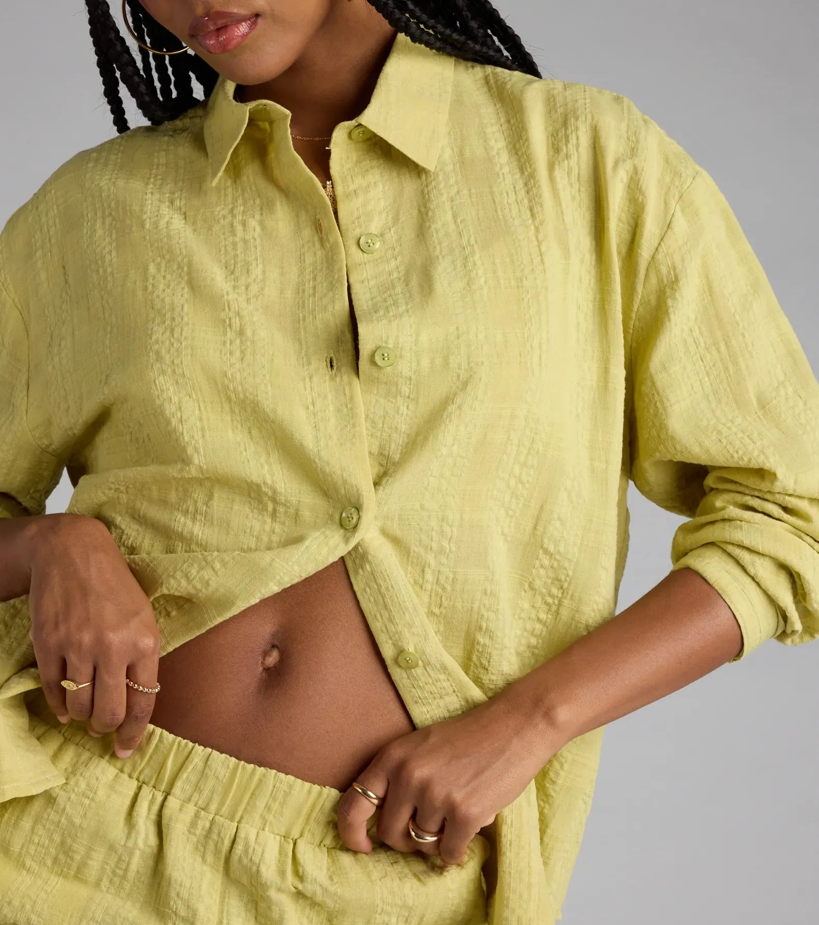 Summer Mode Button-Down Cotton Top sold by Windsor product image thumbnail 4