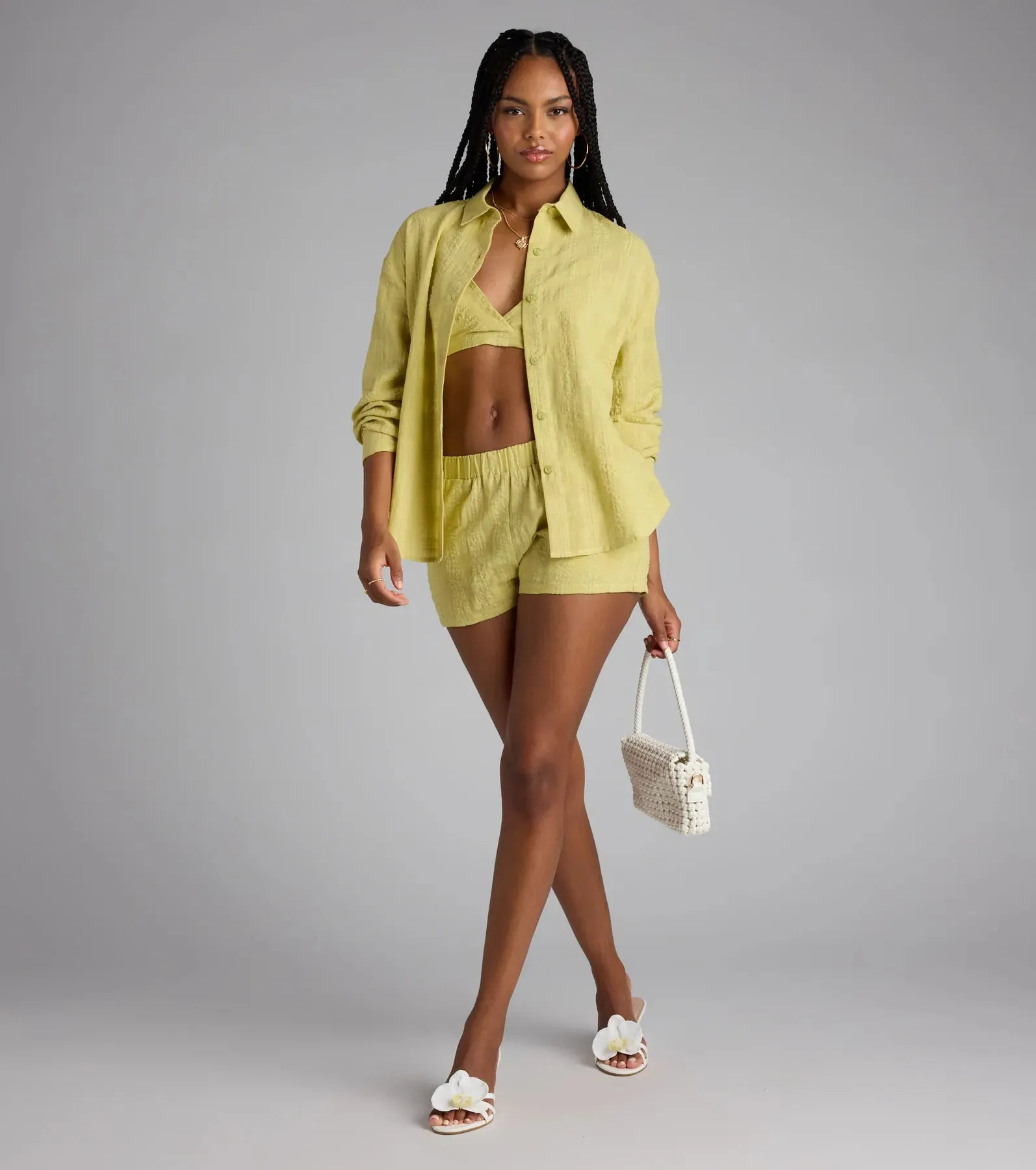 Summer Mode Button-Down Cotton Top sold by Windsor product image thumbnail 3