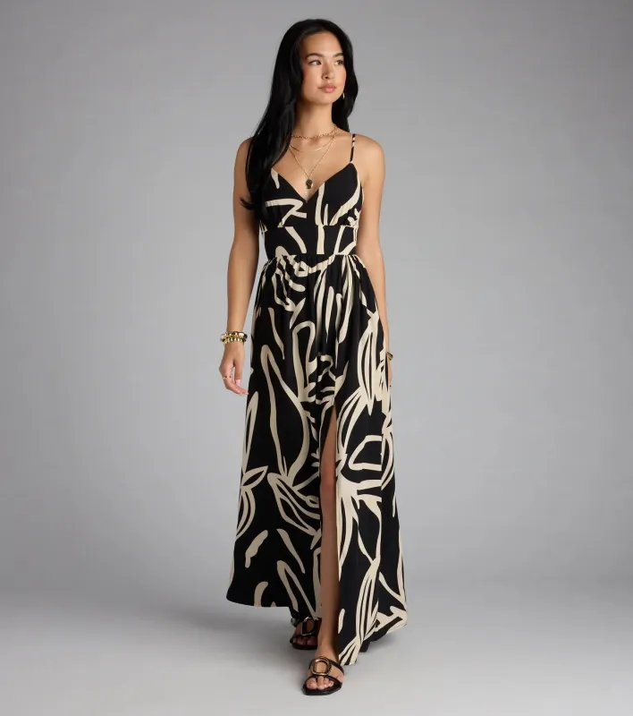 Chic Bliss Tie-Back Slit Maxi Dress sold by Windsor