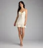 Adorable Vibe Ruffle Lace Mini Dress sold by Windsor