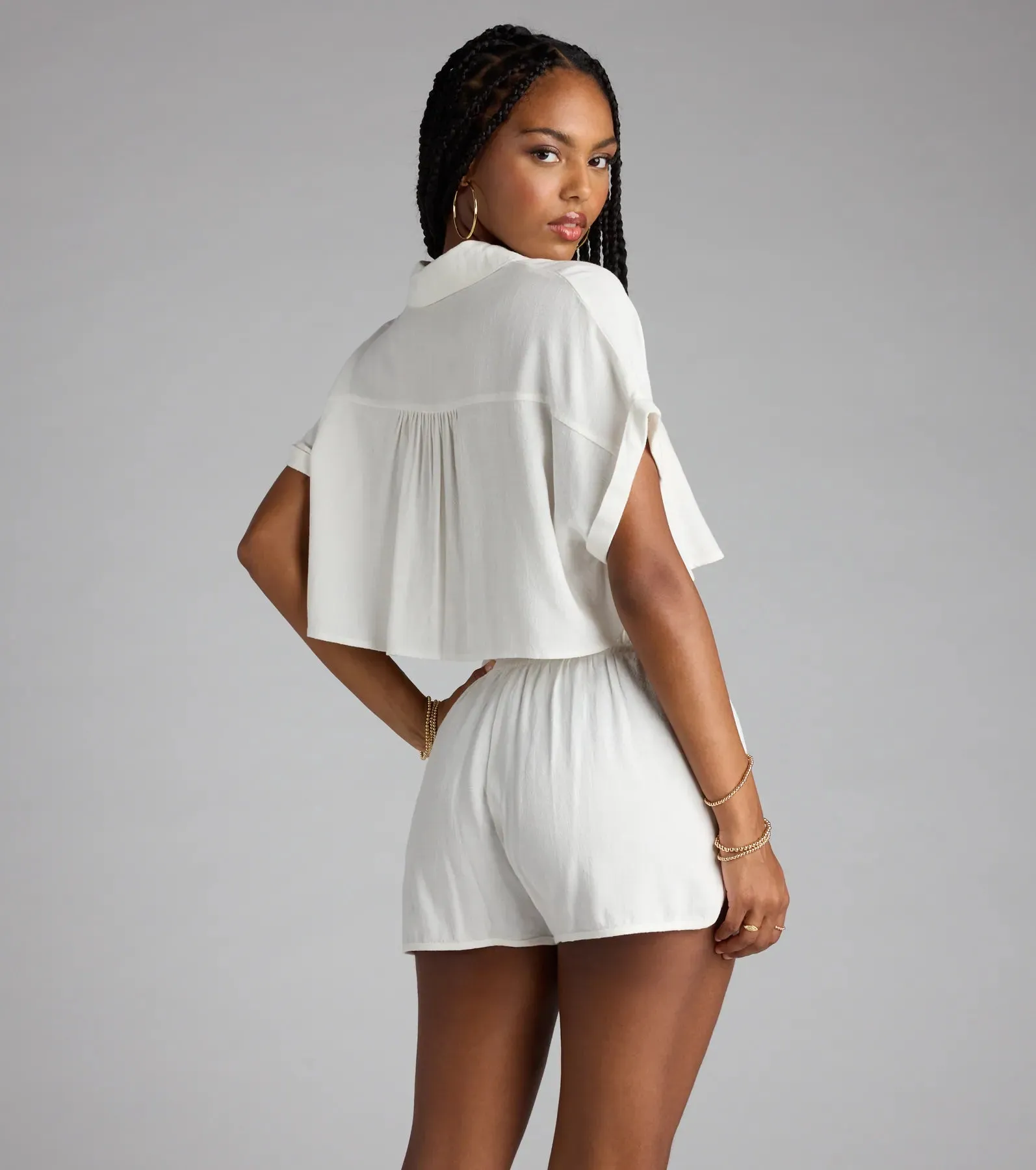 Casual Plans Button-Down Linen Top sold by Windsor product image thumbnail 2