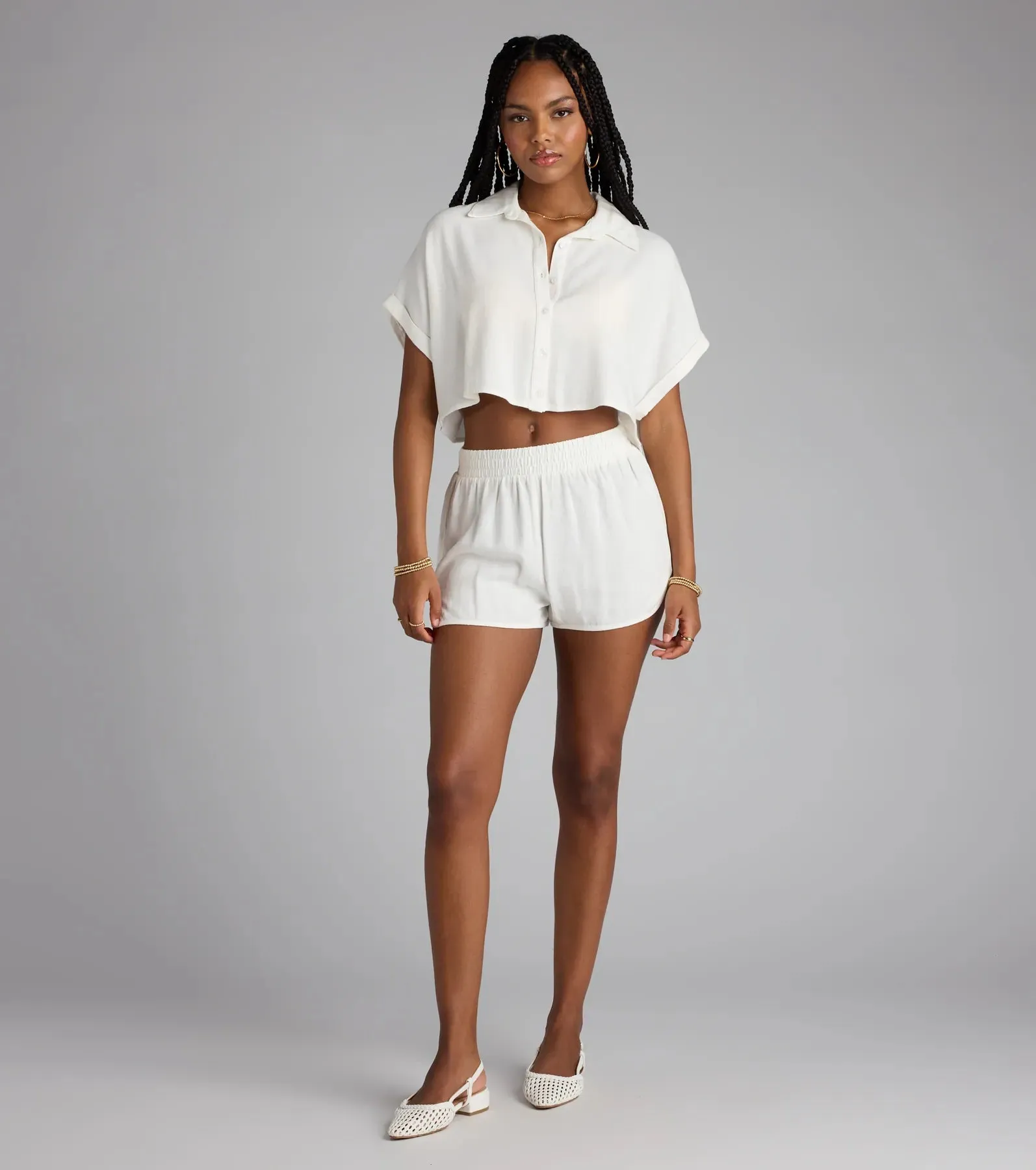 Casual Plans Button-Down Linen Top sold by Windsor product image thumbnail 3