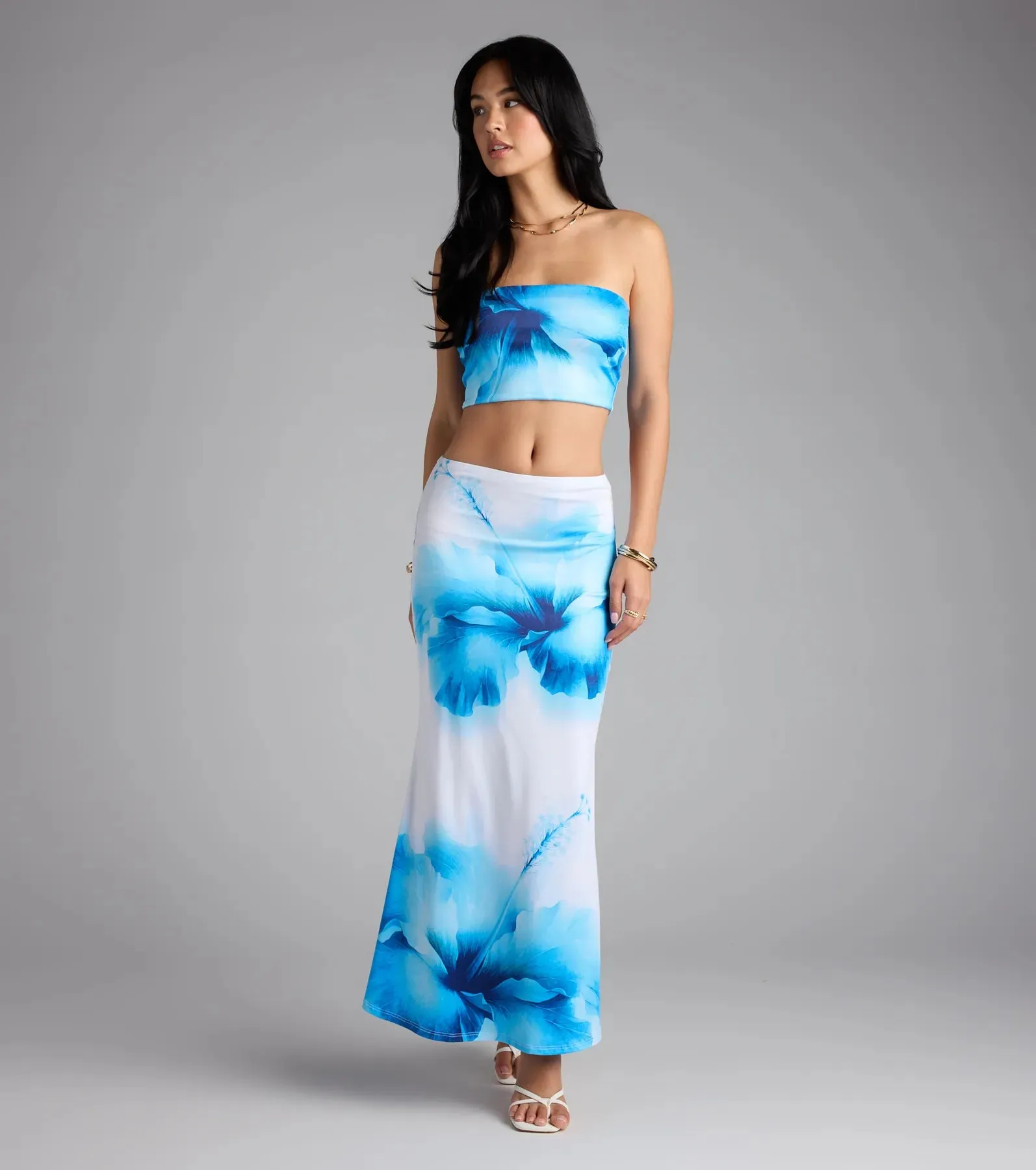 Bold Muse Floral Print Maxi Skirt sold by Windsor
