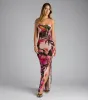 Falling For You Tropical Floral Slit Maxi Dress sold by Windsor