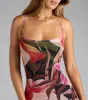 Falling For You Tropical Floral Slit Maxi Dress sold by Windsor