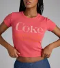 Coke ® Graphic Crop Tee sold by Windsor