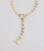 Major Statement Chain Lariat Necklace sold by Windsor