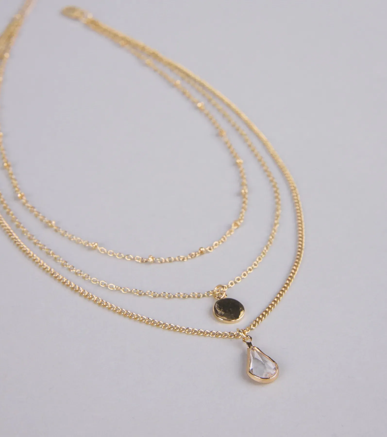 In The Details Dainty Layered Charm Necklace sold by Windsor product image thumbnail 2