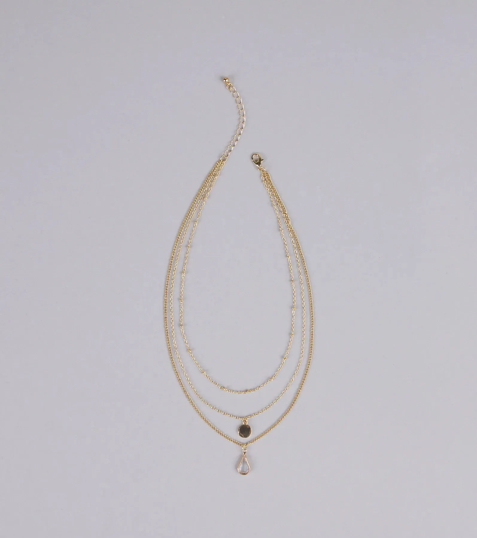 In The Details Dainty Layered Charm Necklace sold by Windsor