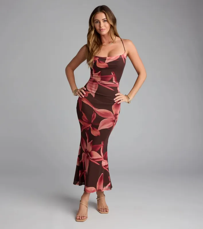 Bloom and Own It Floral Strappy Maxi Dress sold by Windsor