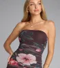 Golden Hour Tropical Floral Mesh Midi Dress sold by Windsor