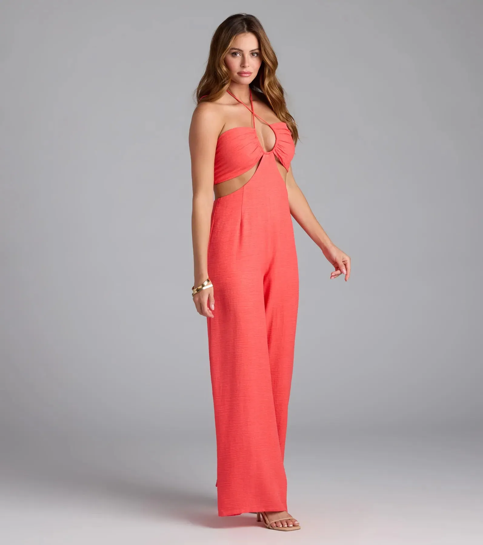 Cut to the Chase Halter Jumpsuit sold by Windsor product image thumbnail 4