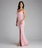 Aylani Cowl Neck Slit Mermaid Glitter Formal Dress sold by Windsor