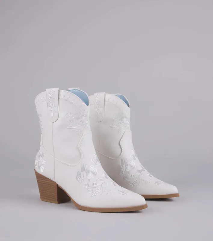 Full Bloom Floral Cowboy Booties sold by Windsor