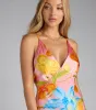 Island Glow Floral Satin Maxi Dress sold by Windsor