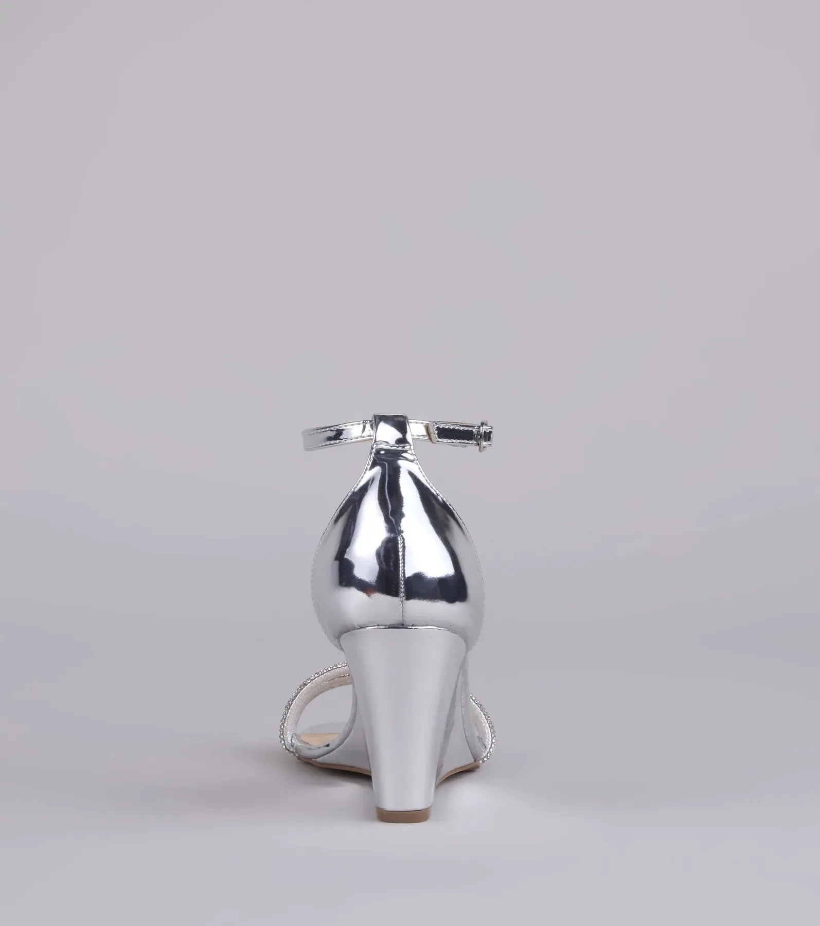 Major Glow Rhinestone Metallic Wedge Heels sold by Windsor product image thumbnail 4