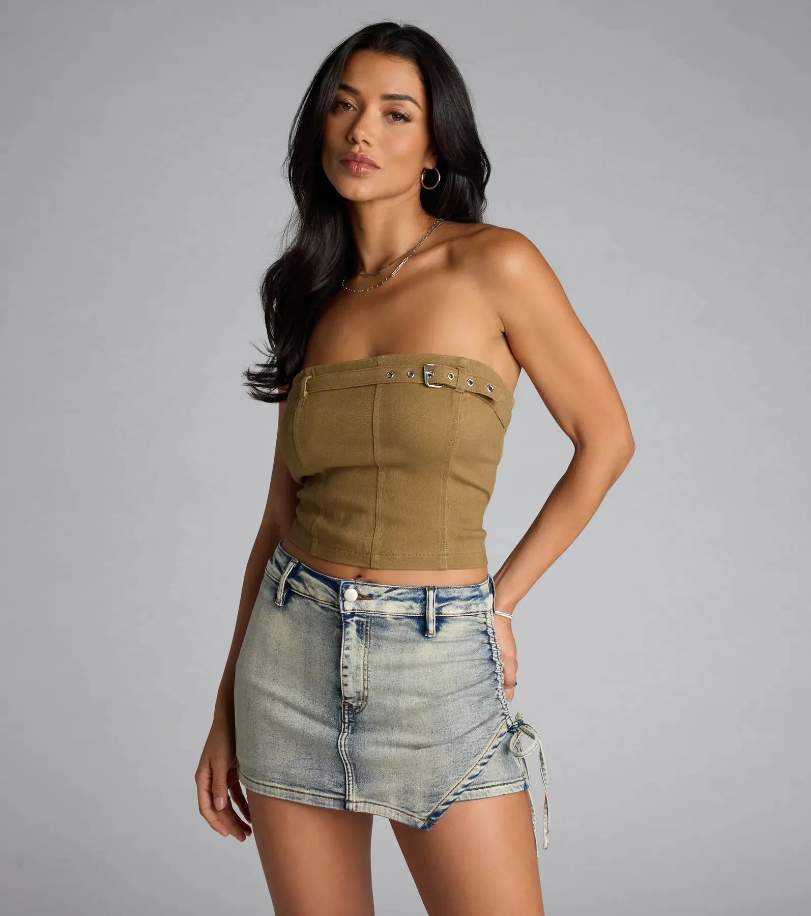 Top Tier Buckle Tube Top sold by Windsor