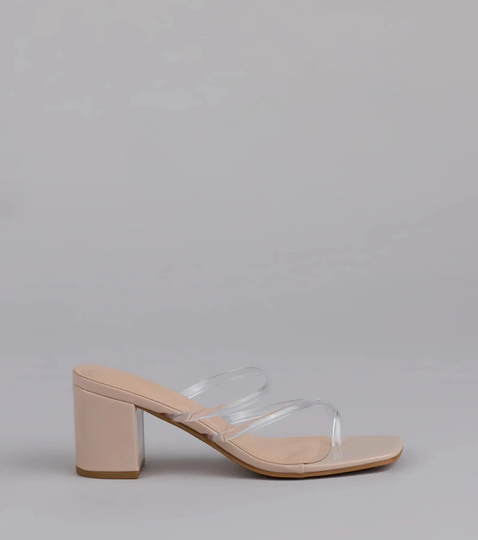 Low-Key Chic Clear Strappy Mules sold by Windsor product image thumbnail 2