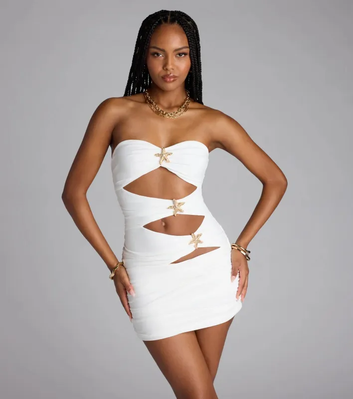 Star of the Show Cutout Mini Dress sold by Windsor