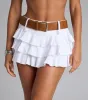 Too Cute To Catch Belted Ruffle Skort sold by Windsor