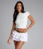 Too Cute To Catch Belted Ruffle Skort sold by Windsor