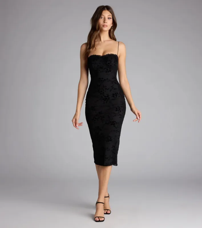 Crush Alert Bodycon Midi Dress sold by Windsor