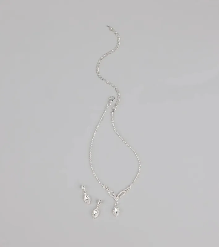 Elegance in Every Drop Necklace and Earrings Set sold by Windsor