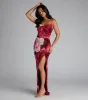 Stop and Stun Floral Slit Maxi Dress sold by Windsor