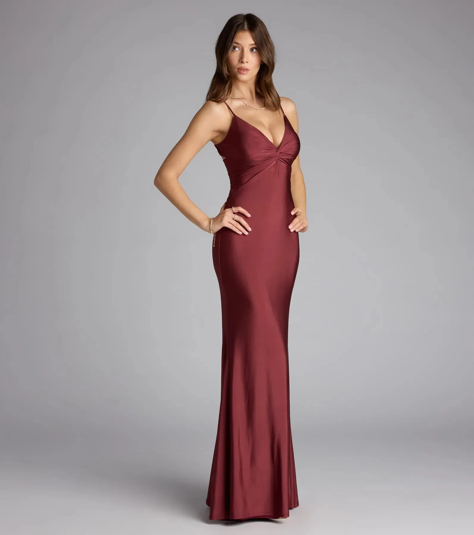 Scarlet Strappy Back Mermaid Formal Dress sold by Windsor product image thumbnail 5