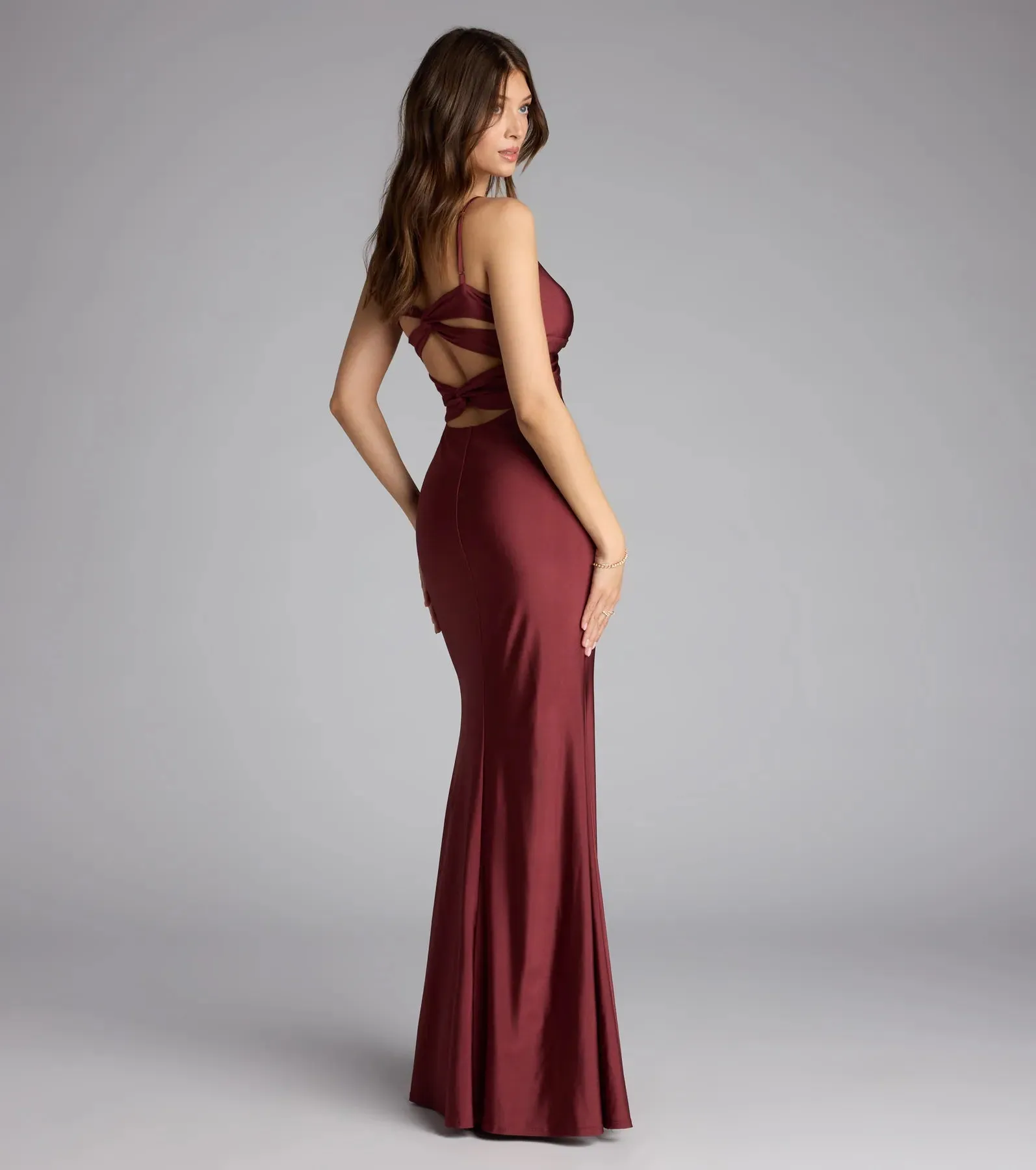 Scarlet Strappy Back Mermaid Formal Dress sold by Windsor product image thumbnail 2