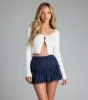 Too Cute Bubble Hem Mini Skirt sold by Windsor