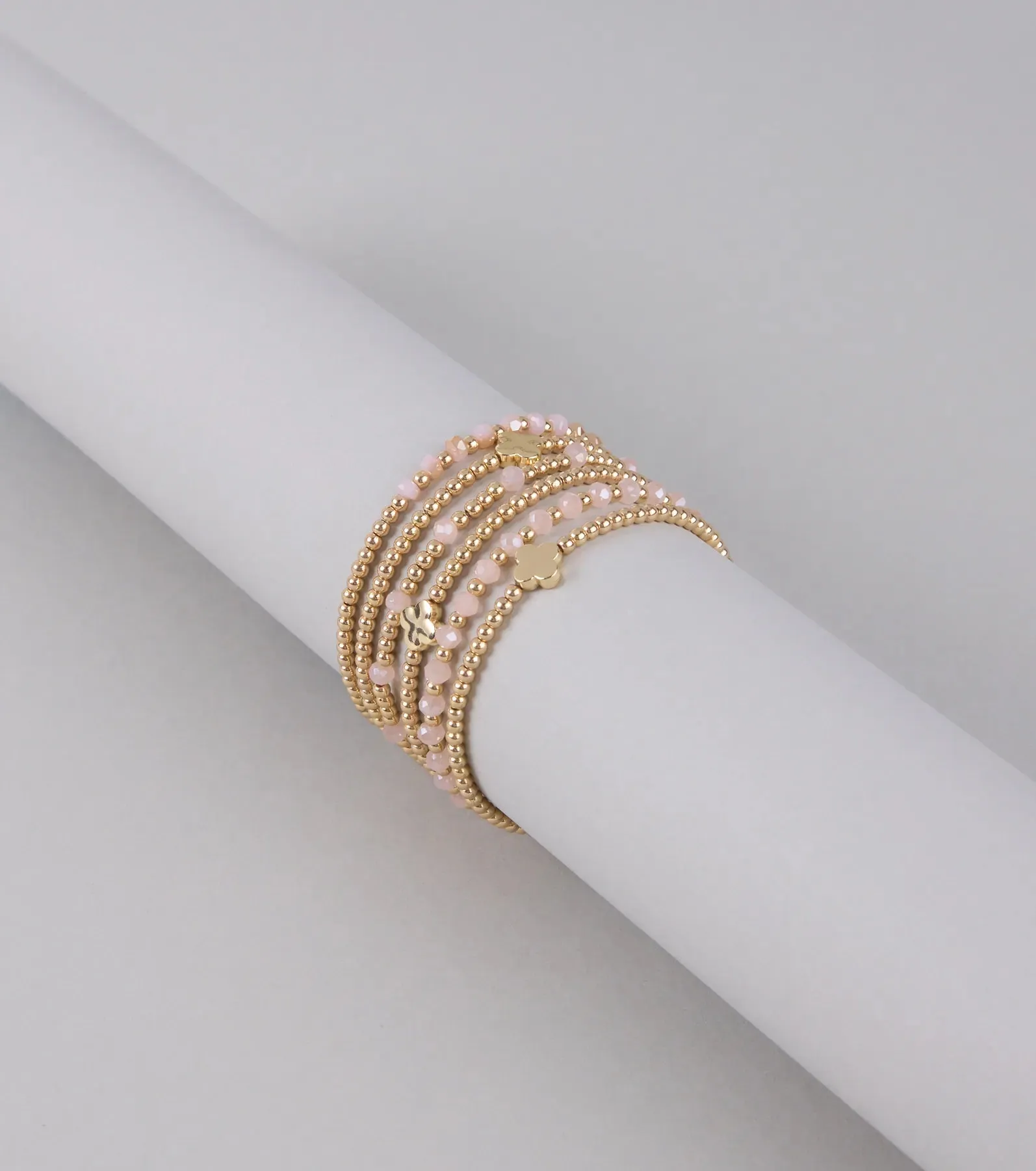 Lucky You Clover Beaded Bracelet Set sold by Windsor