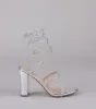 Keep It Gorgeous Rhinestone Spiral Block Heels sold by Windsor
