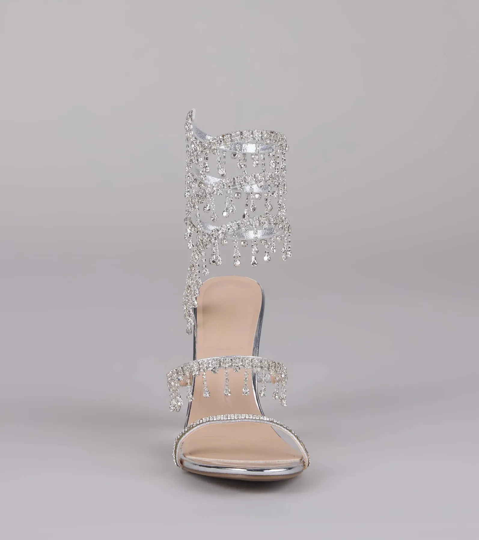 Keep It Gorgeous Rhinestone Spiral Block Heels sold by Windsor product image thumbnail 3