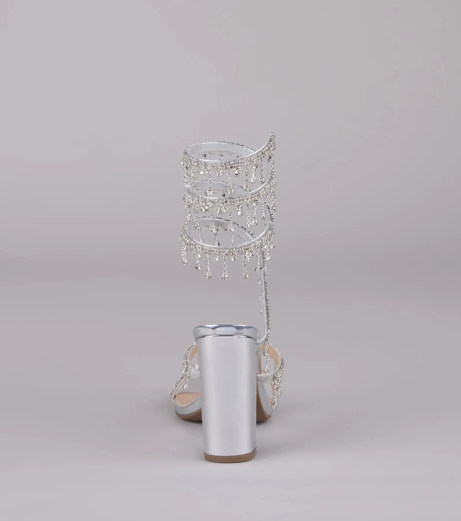 Keep It Gorgeous Rhinestone Spiral Block Heels sold by Windsor product image thumbnail 4