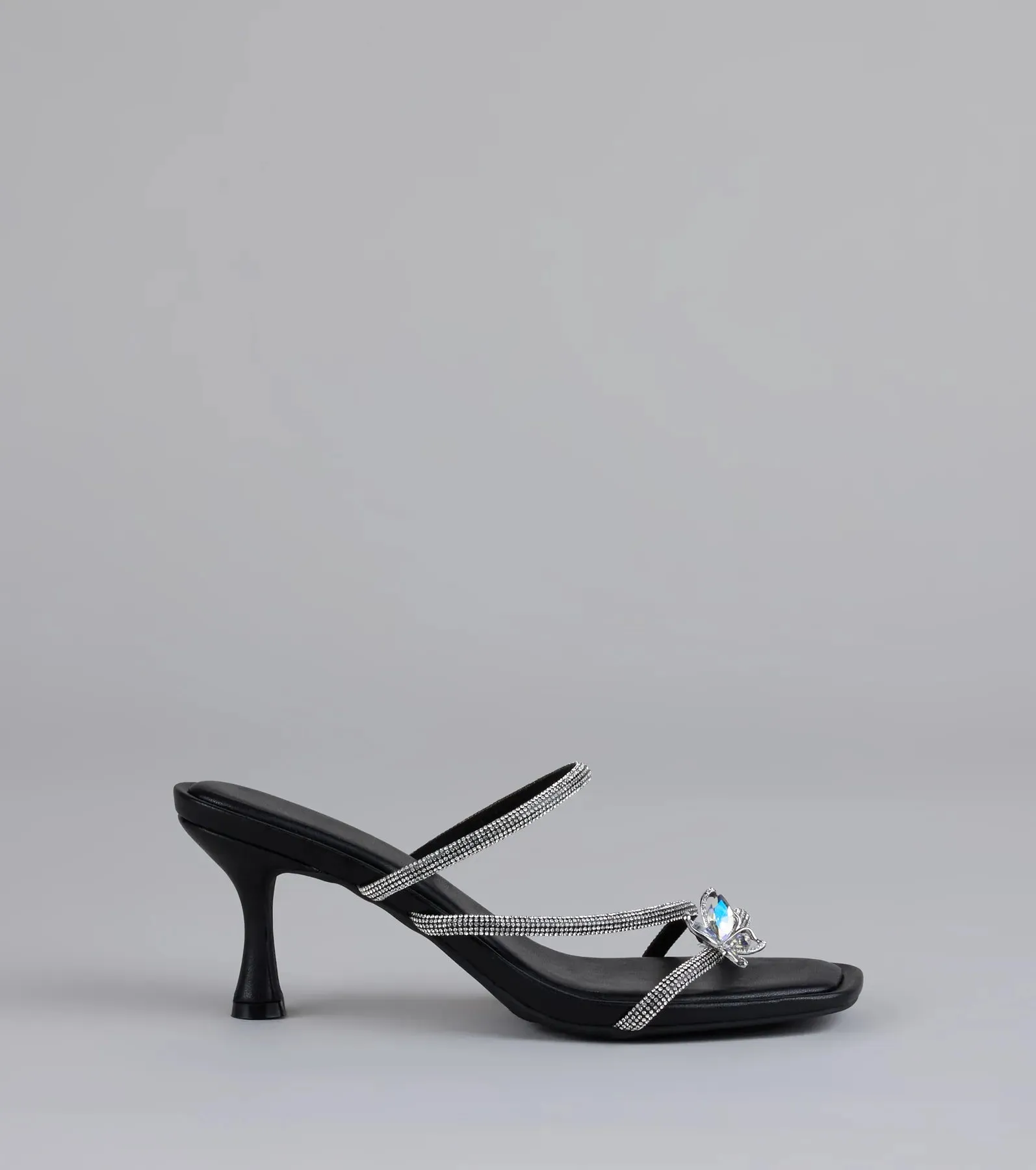 Winged Whispers Butterfly Rhinestone Mules sold by Windsor product image thumbnail 2