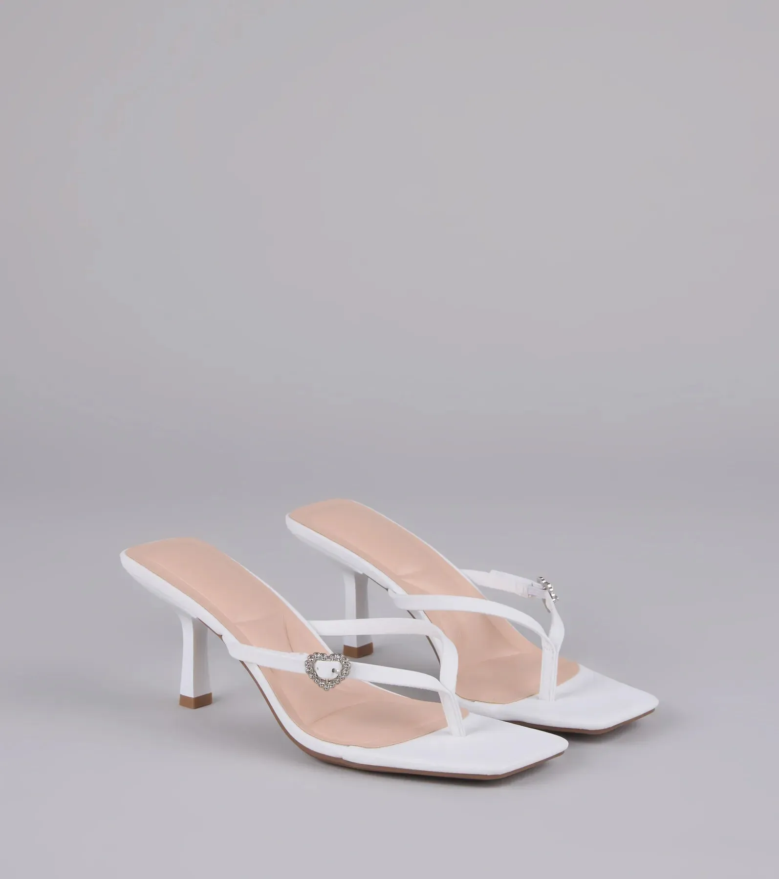 Love Story Era Heart Rhinestone Thong Heels sold by Windsor product image thumbnail 5