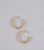 Statement Mode Pearl Hoop Earrings sold by Windsor