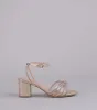 Sparkle Mode Rhinestone Strappy Glitter Block Heels sold by Windsor