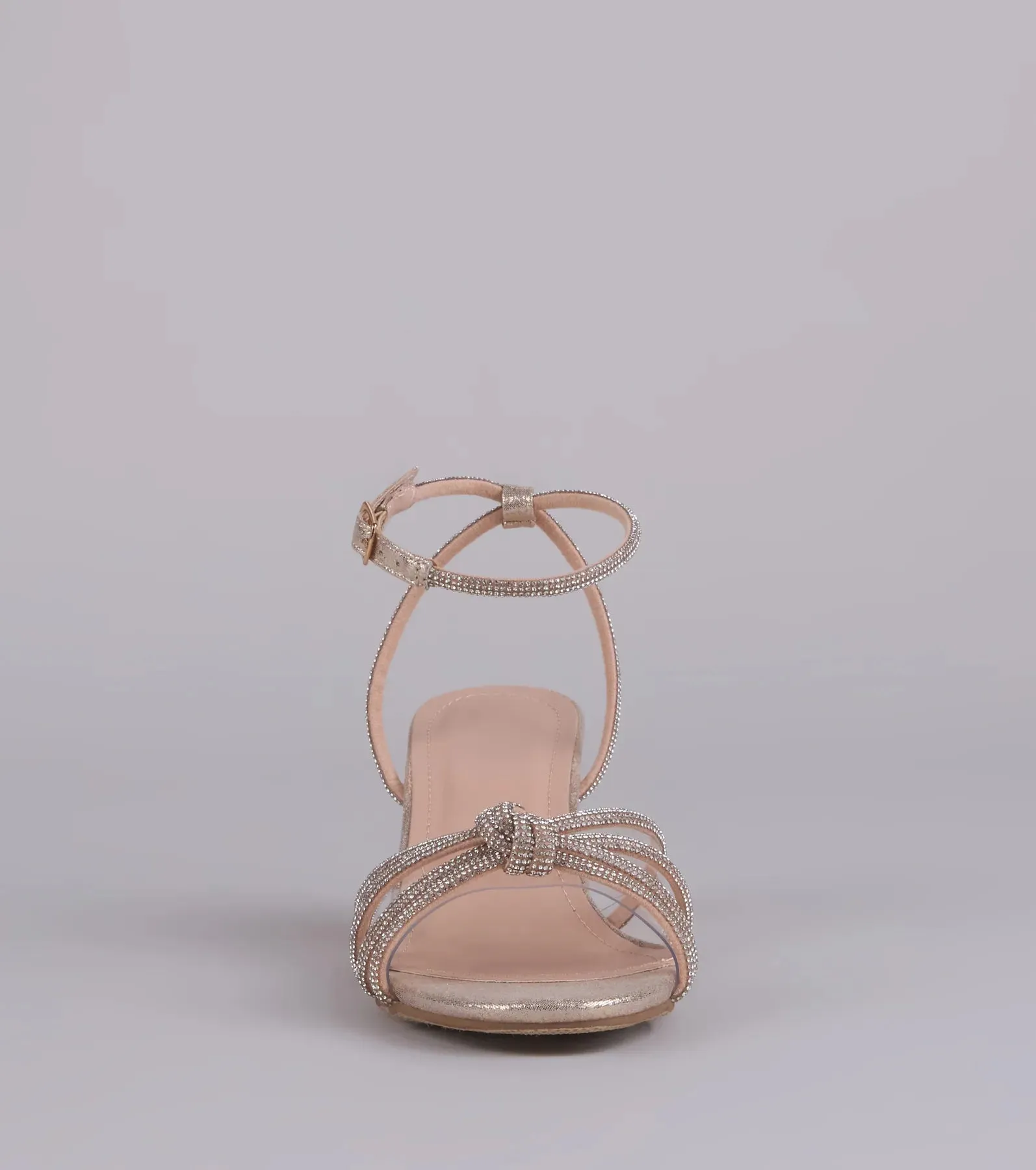 Sparkle Mode Rhinestone Strappy Glitter Block Heels sold by Windsor product image thumbnail 3