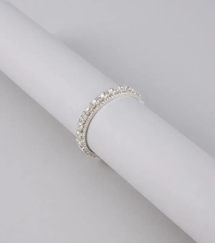 Stacked in Sparkle Rhinestone Memory Wire Bracelet sold by Windsor