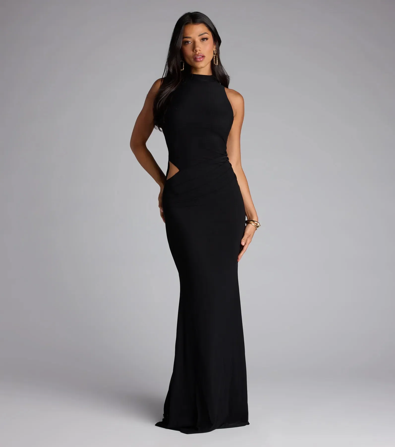 Katherine Mock Neck Cutout Mermaid Formal Dress sold by Windsor product image thumbnail 4