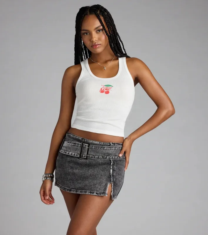 Major Attitude Denim Mini Skort sold by Windsor