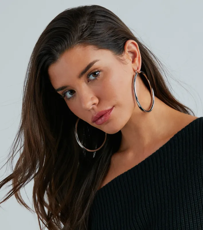 All About The Drama Extra-Large Hoop Earrings sold by Windsor