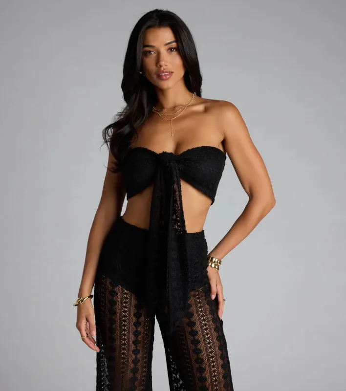 Catching Looks Crochet Bandeau Tube Top sold by Windsor