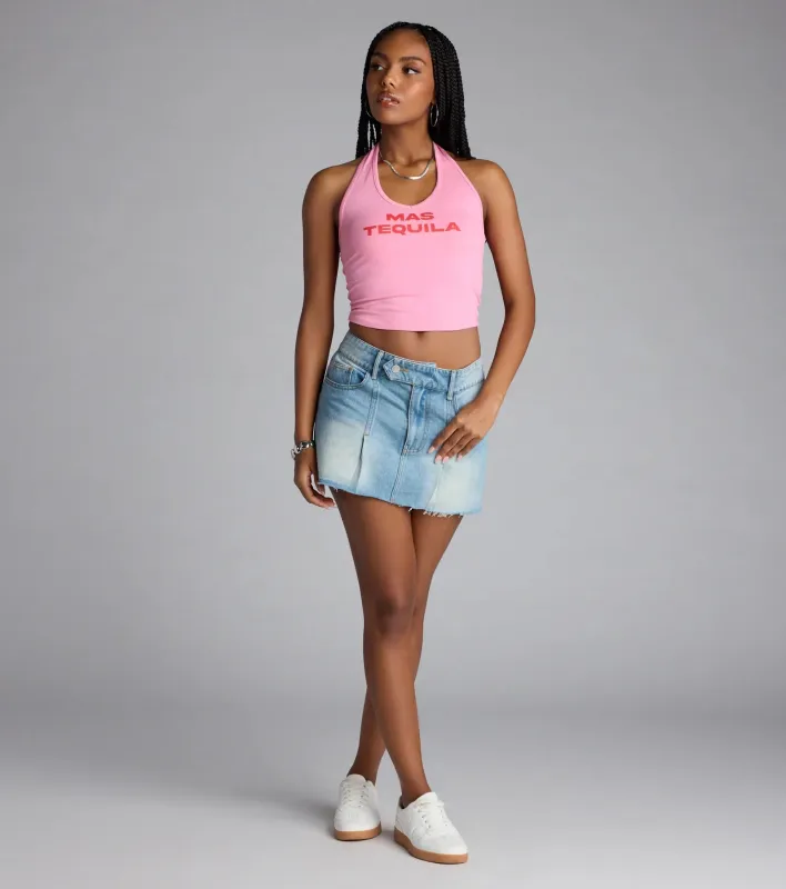 Main Feed Moment Denim Mini Skort sold by Windsor