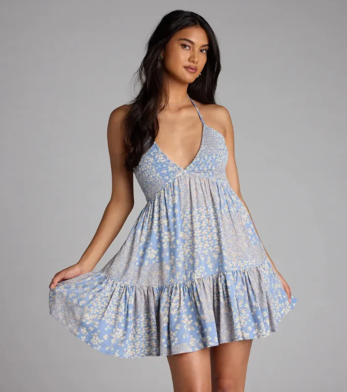 Paisley and Playful Halter Skater Dress sold by Windsor