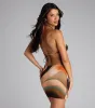 Paint the Town Halter Abstract Mini Dress sold by Windsor