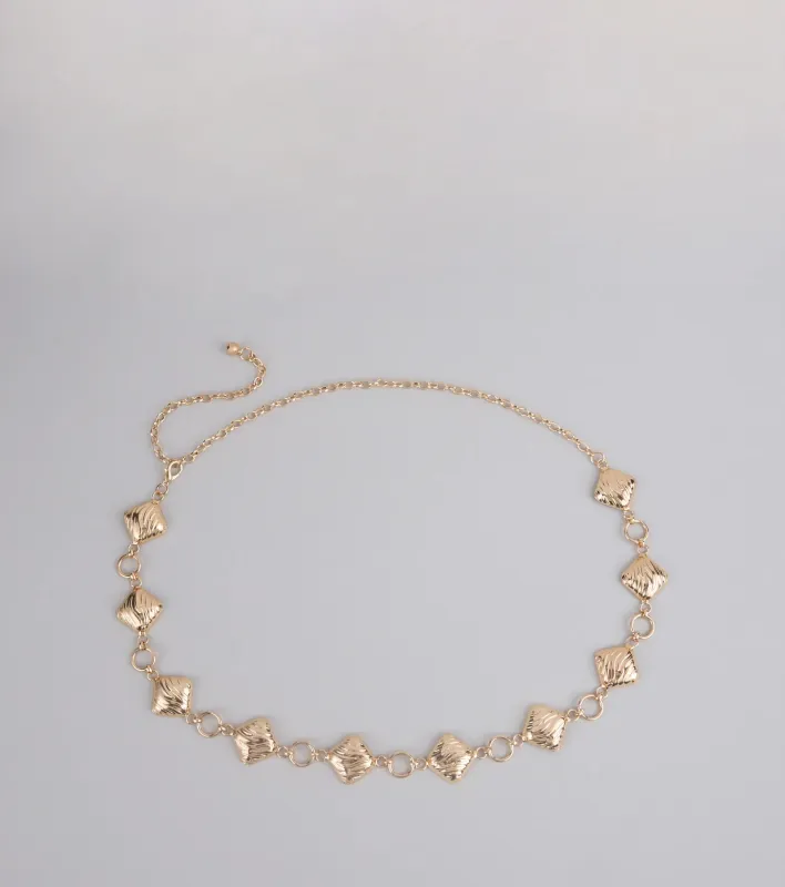 Square Up Textured Chain Belt sold by Windsor