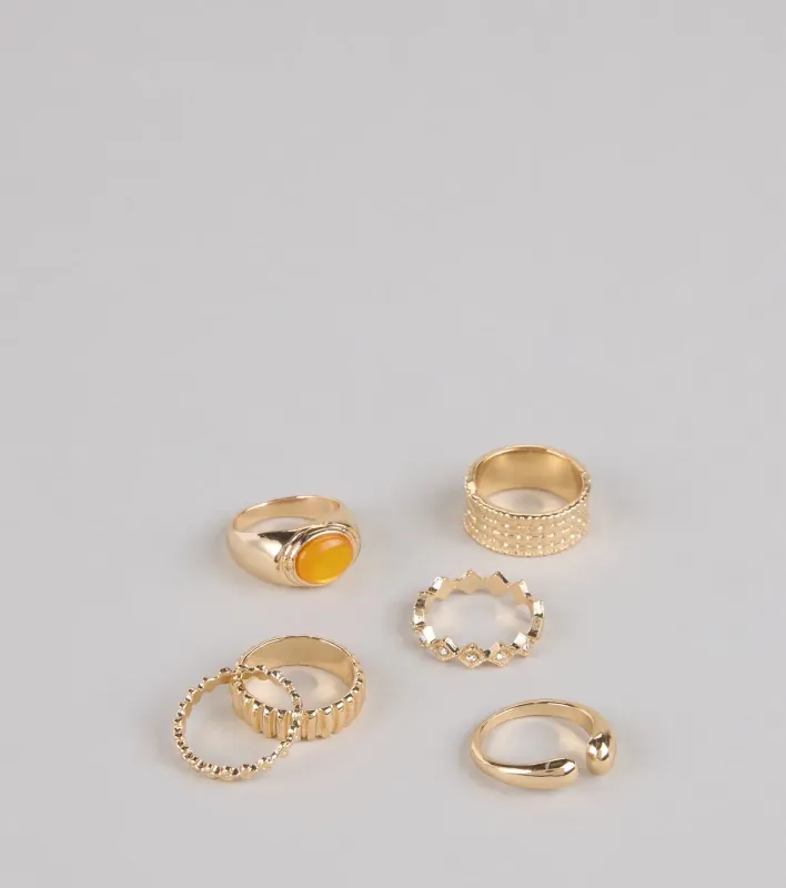 Stacked And Stunning Ring Set sold by Windsor